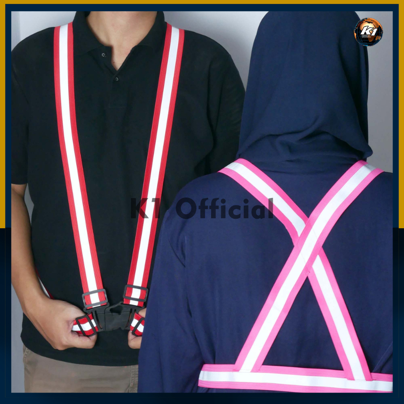 Rompi Safety V Untuk Proyek Karet Elastis / Govest Reflective Scotlight Tebal dan Nyaman Dipakai