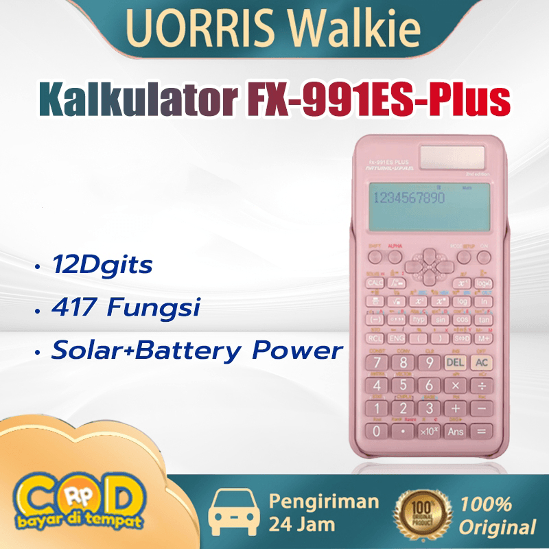 

【READY YA】Kalkulator Ilmiah FX-991EX/991ES-Plus Kalkulator Ilmiah Kalkulator Ilmiah 417 fungsi/dua sumber baterai dan energi matahari/40 konstanta rumus