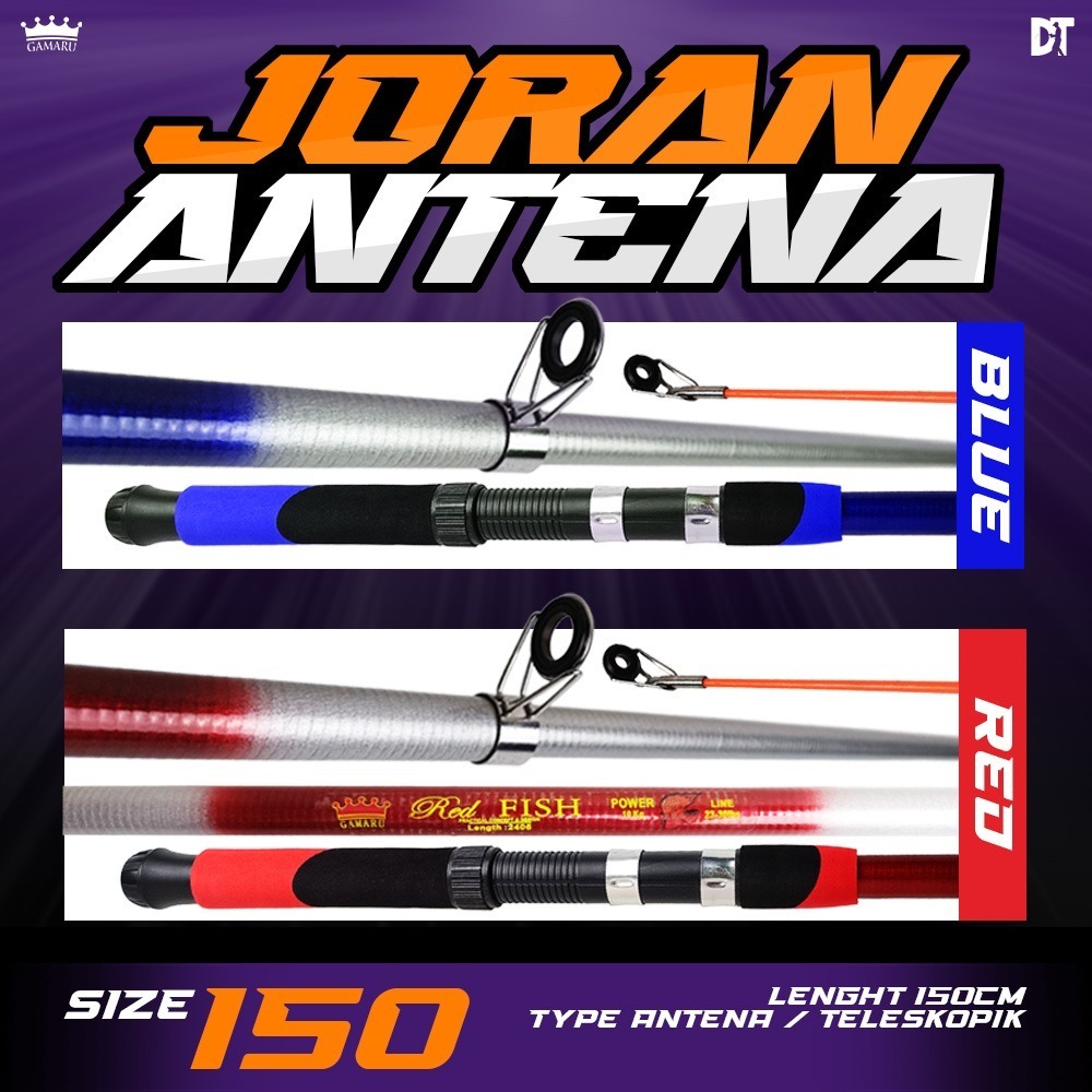 Joran Antena Fiber Getsu Rudal – Gamaru Red Fish – Be One ATF Size 150 180 240 270 CM Joran Pancing 