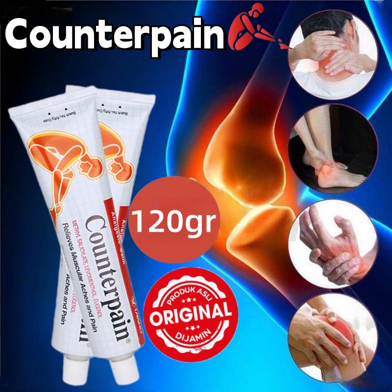 EXP:2028 ORI Taisho Counterpain Cream 120gr /Krim Analgesic Balm- Pereda Nyeri Otot & Sendi/counterp