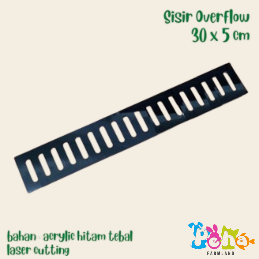 Sisir Aquarium Overflow Filter Aquarium Sisir Overflow Comb Hitam - 15 cm / 20 cm / 25 cm / 30 cm
