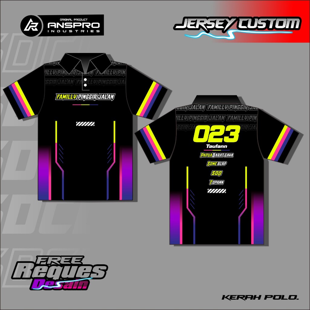 JERSEY KERAH POLO JERSEY RACING CUSTOM JERSEY KERAH POLO FREE REQUEST