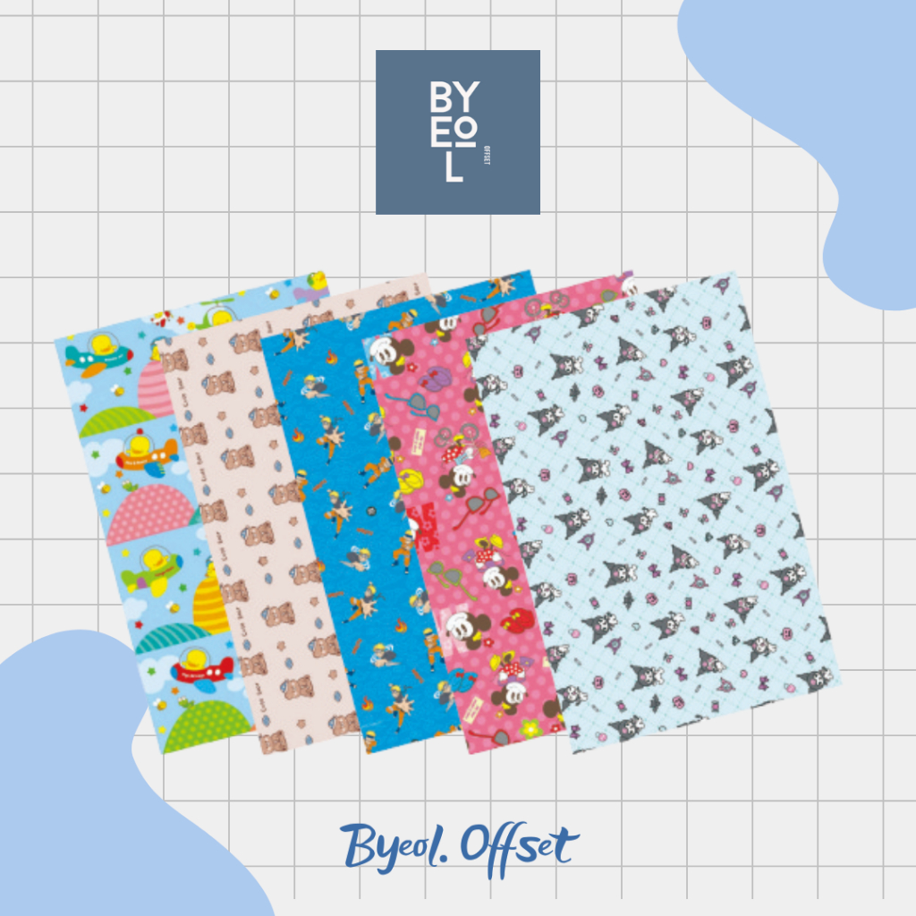 

Kertas Kado BINTANG (1Set isi 10Lmbr) / Kertas kado Motif Karakter Mix A.1 Cowo & Cewe