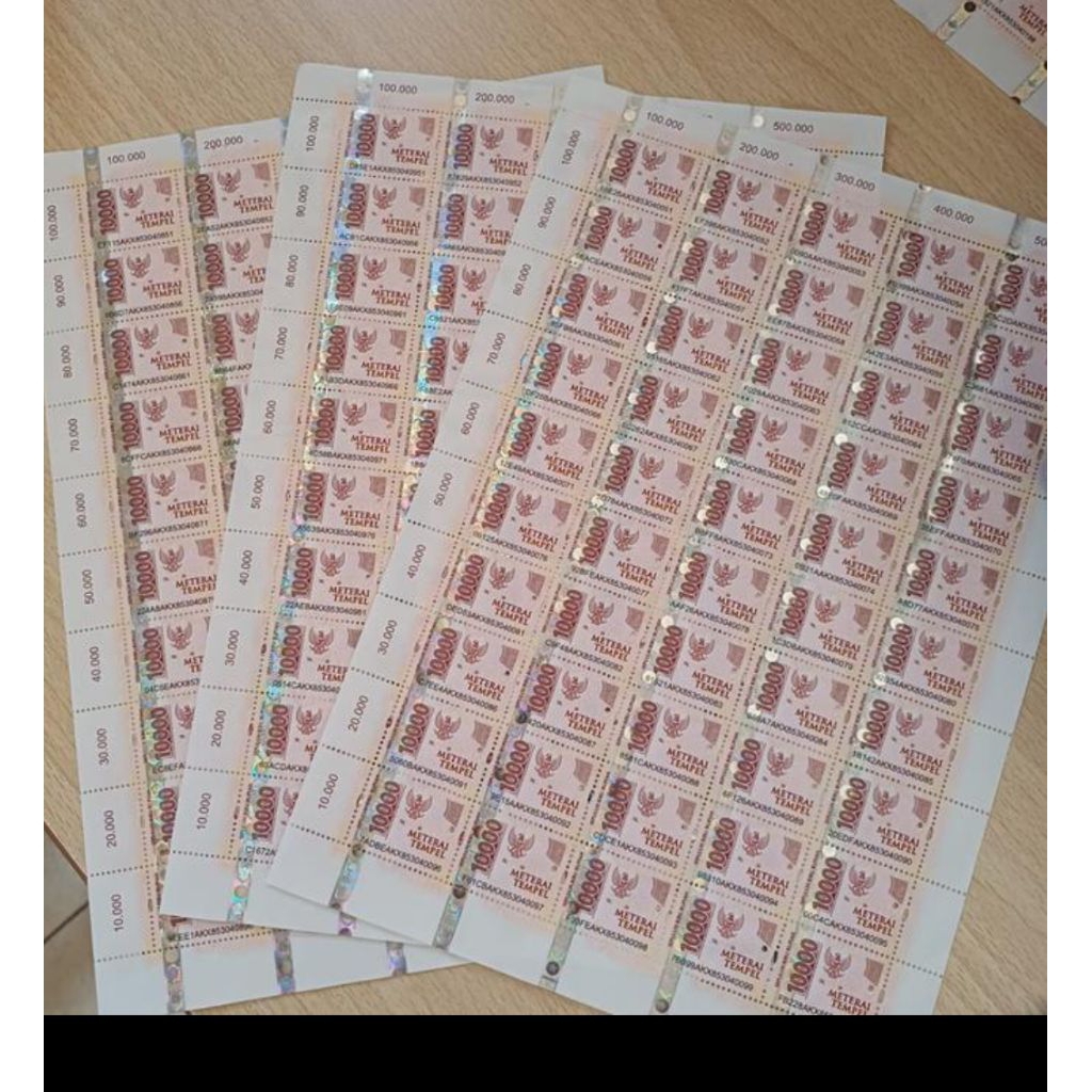 

perangko materai asli per 10/pcs