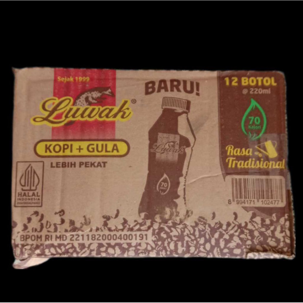 

Luwak Kopi Hitam + Gula 220Ml Dus, Luwak White Coffee 220Ml Dus