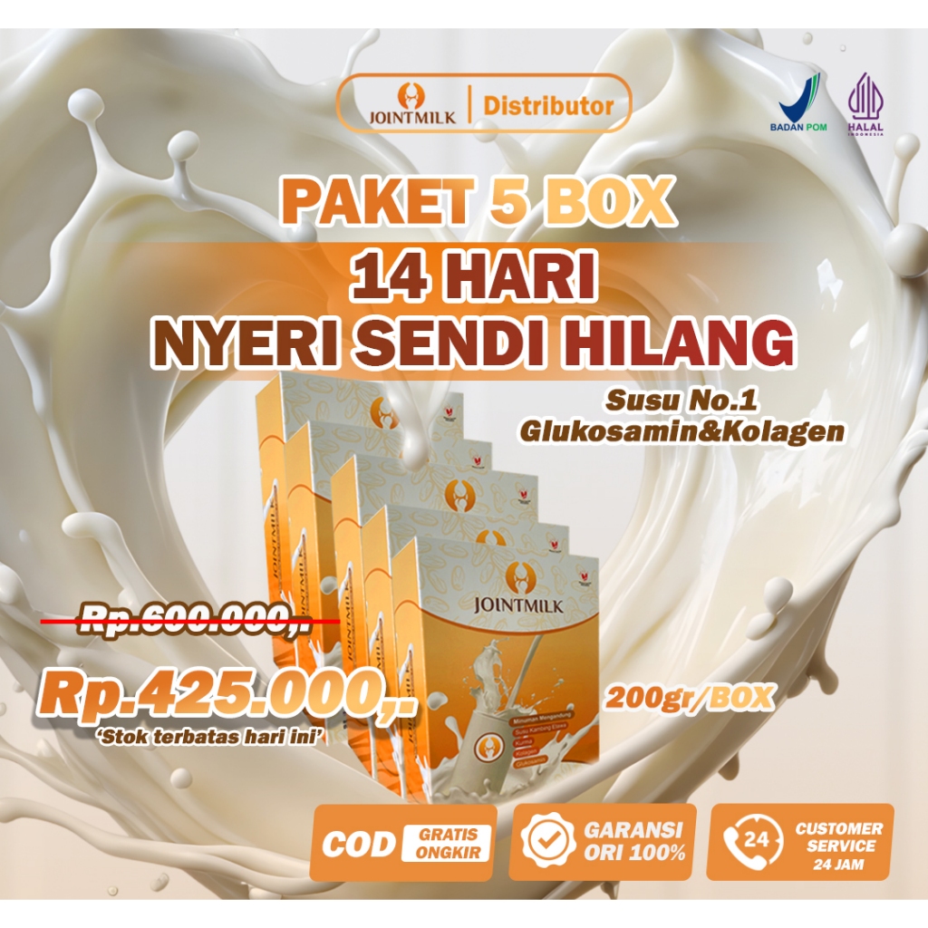 

JOINTMILK 5 BOX - Susu mengatasi Nyeri Sendi dan mengatasi sel tulang rawanNo.1 glukosamin&kolagen