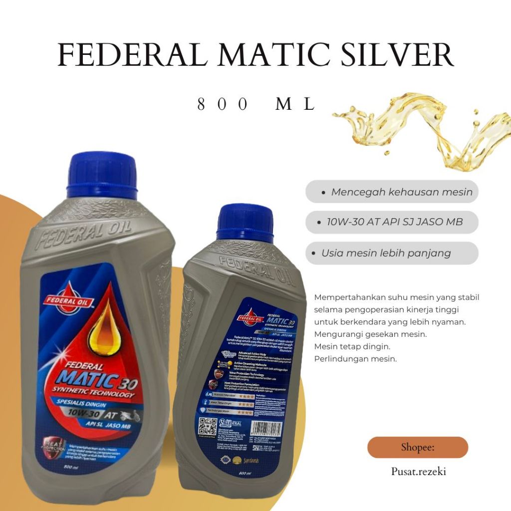 OLI FEDERAL MATIC SILVER 800ML SPESIALIS DINGIN