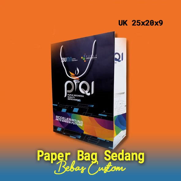 

Paper Bag Custom Ukuran Sedang, Paper Bag Free Desain, Paper Bag Premium Murah Meriah, Paper Bag Untuk Bingkisan/Souvenir