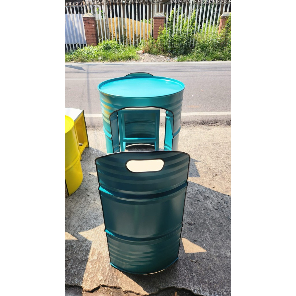 Meja Kursi Tinggi Drum Custom