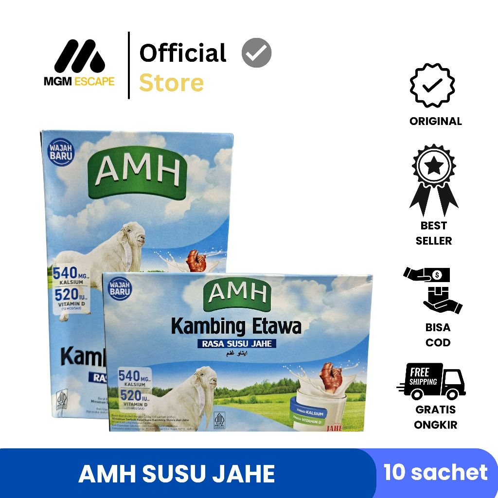 

AMH Susu Kambing Etawa + Jahe isi 10 Sachet Kemasan Box