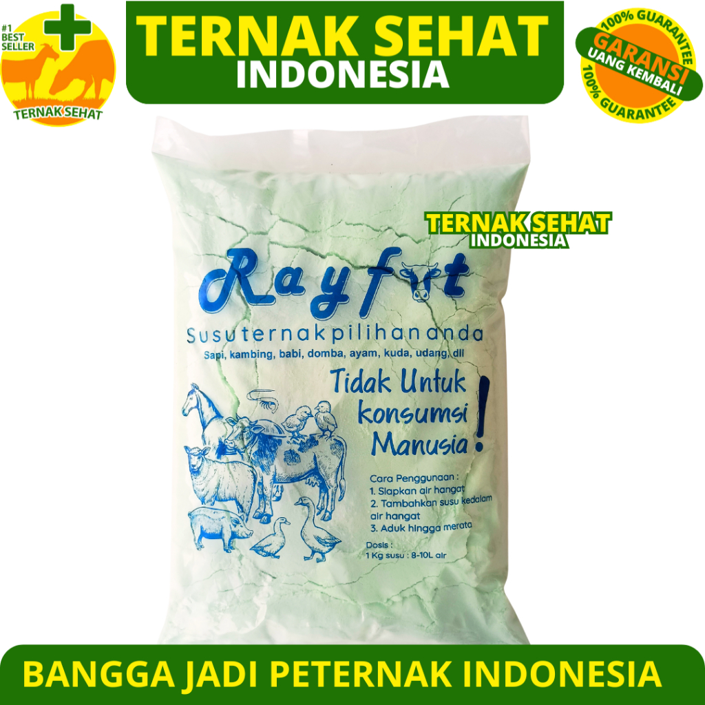SUSU TERNAK RAYFAT 1 KG - Susu Hewan Premium Ternak Sapi Kerbau Kuda Kambing Ayam Ikan Like Nutrinos