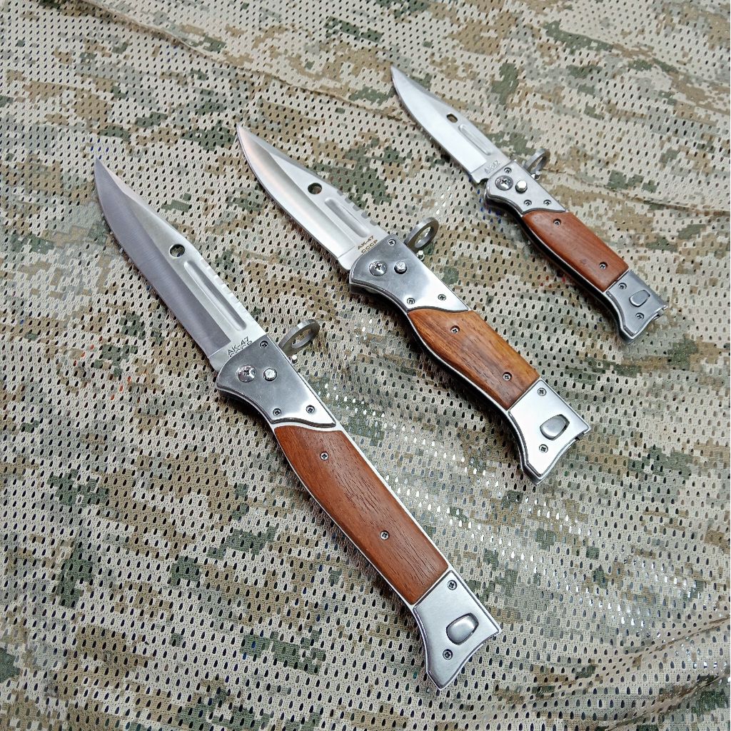 Pisau Camping Survival Kit Pisau Lipat AK47 Kecil