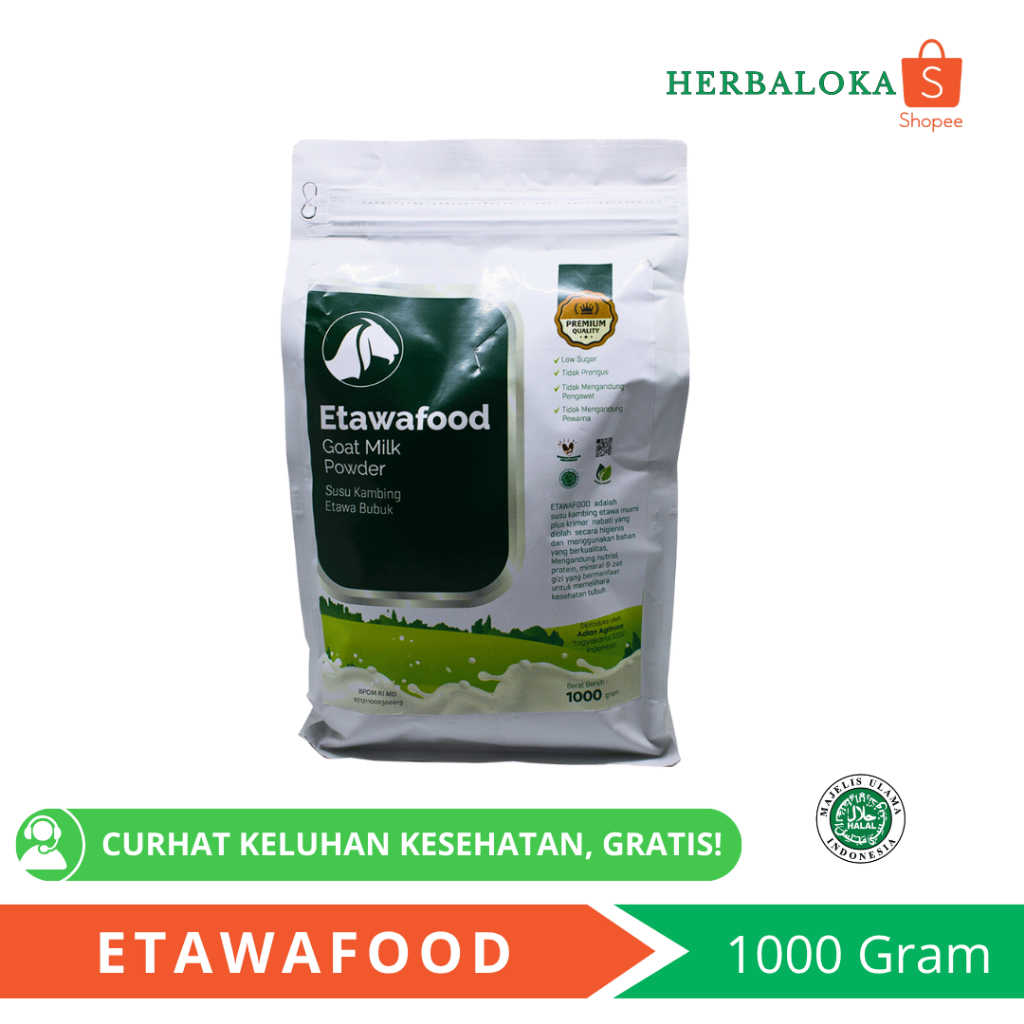 

Susu Kambing Etawafood Goat Milk Powder 1000GR - Susu Kambing Etawa Bubuk ORIGINAL