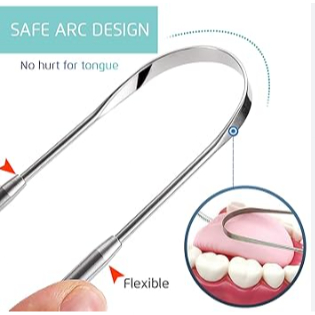 Alat Pembersih Lidah Stainless Steel / Sikat Pembersih Lidah Tongue Scraper / Pembersih Lidah Stainl