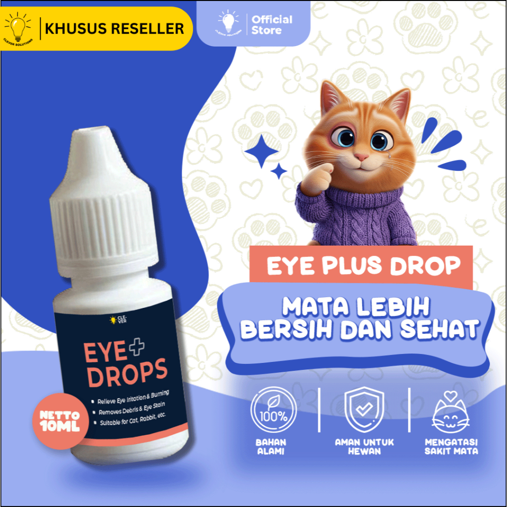 Clever Solutions (RESELLER) - EYE PLUS DROPS Obat Tetes Mata Kucing