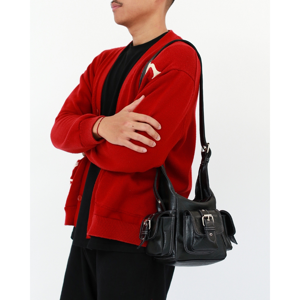 Tako Bag - Sling Bag - Omote Chan Tas Selempang Pria Muat Kamera & Banyak Kantong