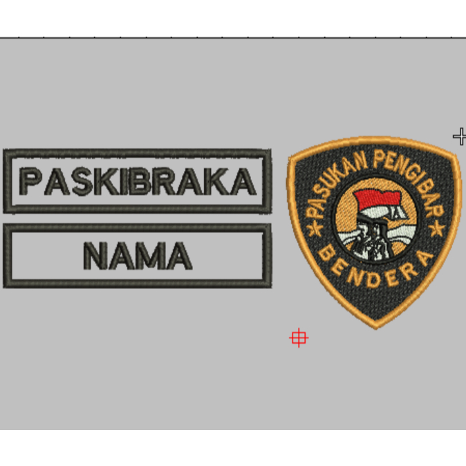 Patch Bordir Logo Paskibraka | Bordir Nama Paskibraka Custom | Bordir Tempel Paskib