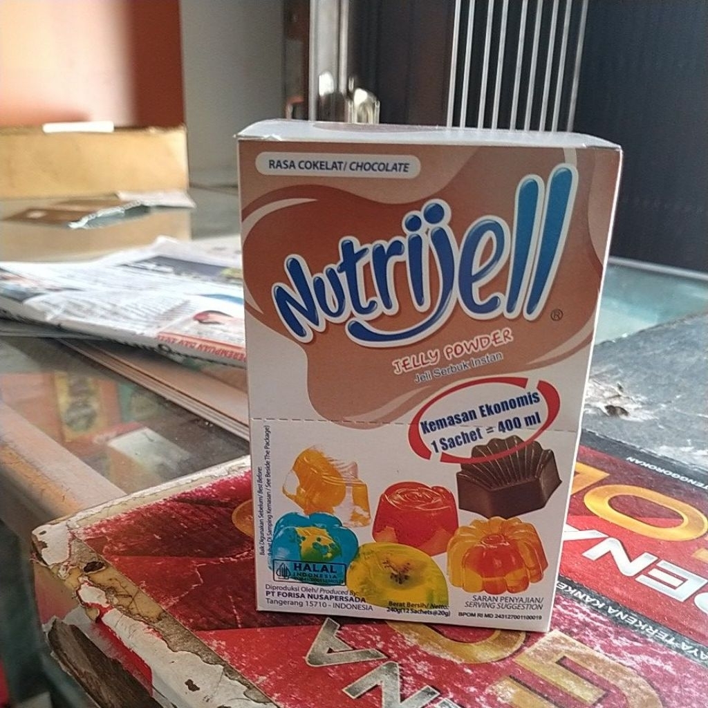 

NUTRIJELL COKLAT 20G ISI 12PCS ,PER BOX.