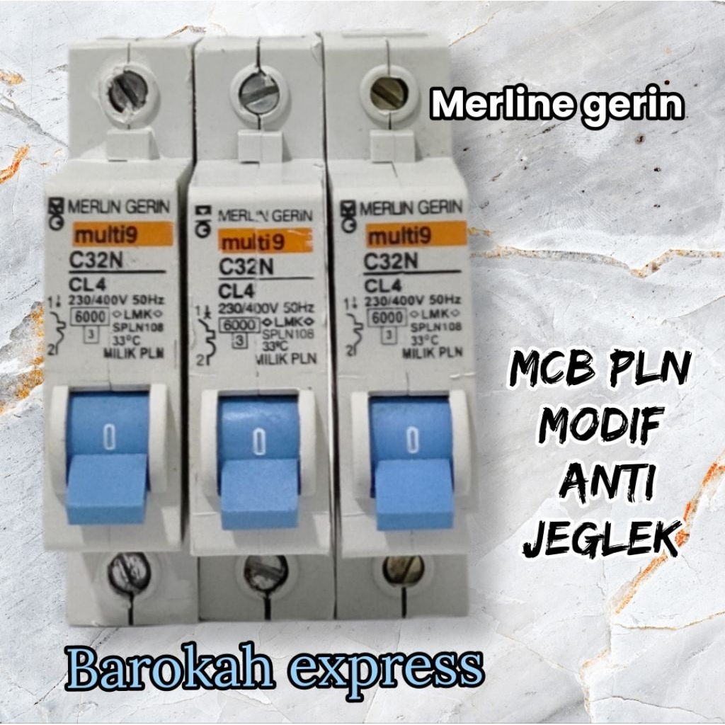 mcb modif PLN 1 phase Merlin gerin MCB modif anti jeglek 2a modif 4a-50a