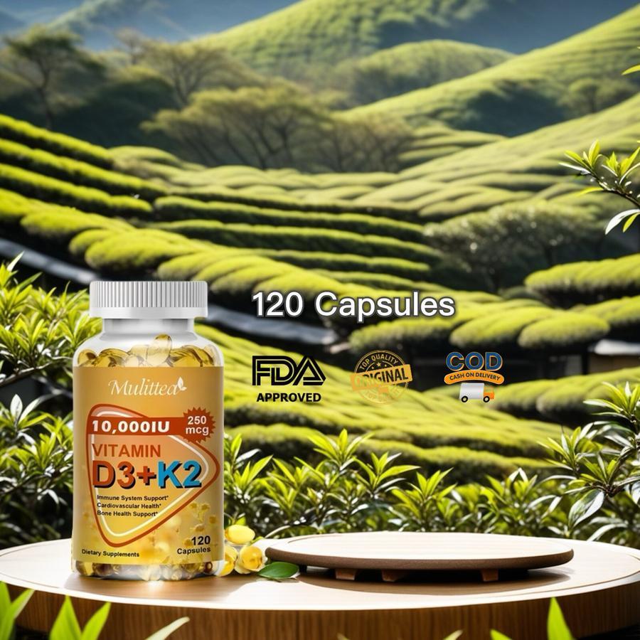 Vitamin D3 + K2 Original Kalsium Calsium Kesehatan Tulang Sendi Osteoporasis Dewasa Lansia 120pcs D3