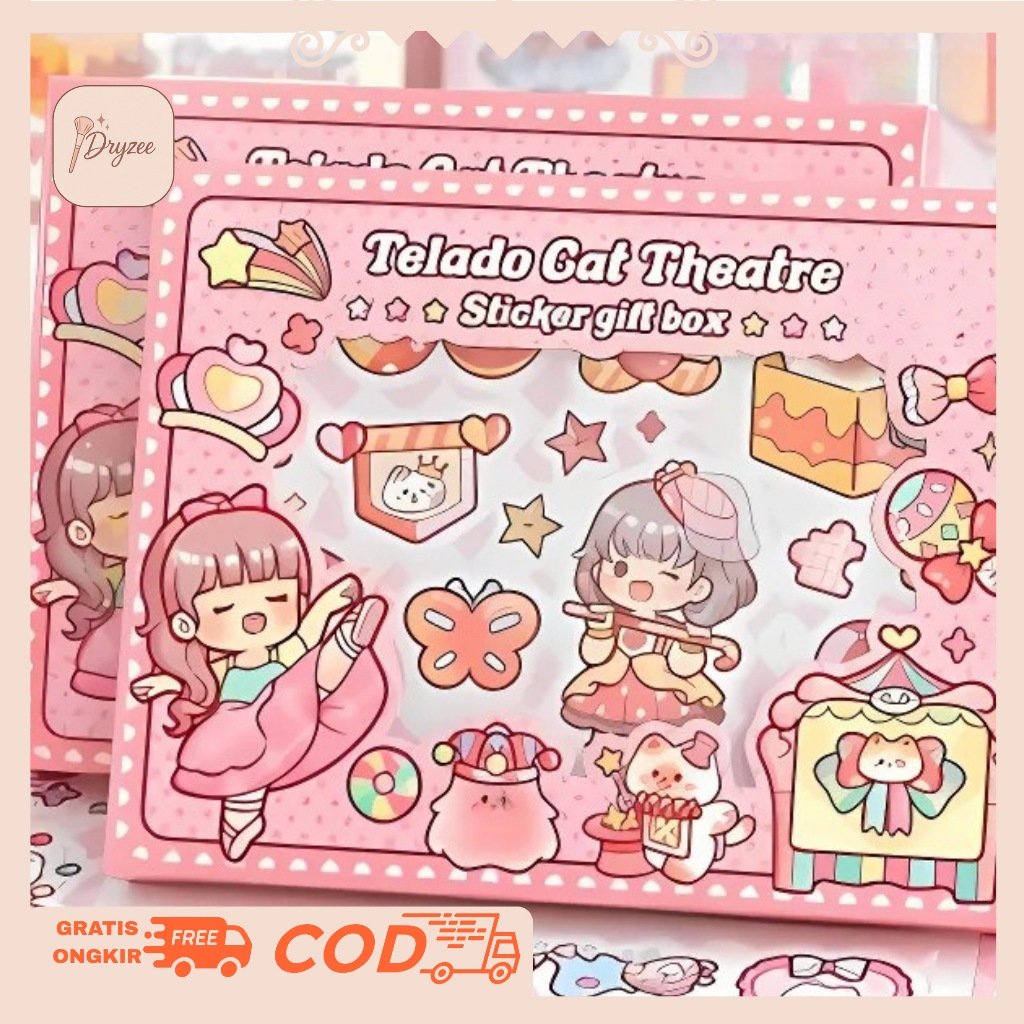 

Stiker 1 Box DIY Dodogirl Cat Theatre 14 Lembar Cutting Gift - TLD152