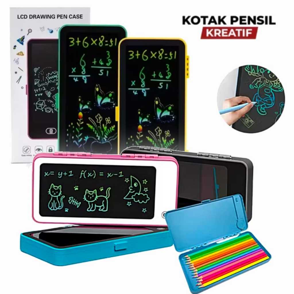 

Kotak Pensil anak Case Besar Lcd Writing Drawing Box Case Ukuran Besar Pencil Drawing Pad Edukasi 2in1