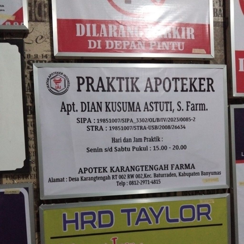 

Plang Apoteker 60x80cm