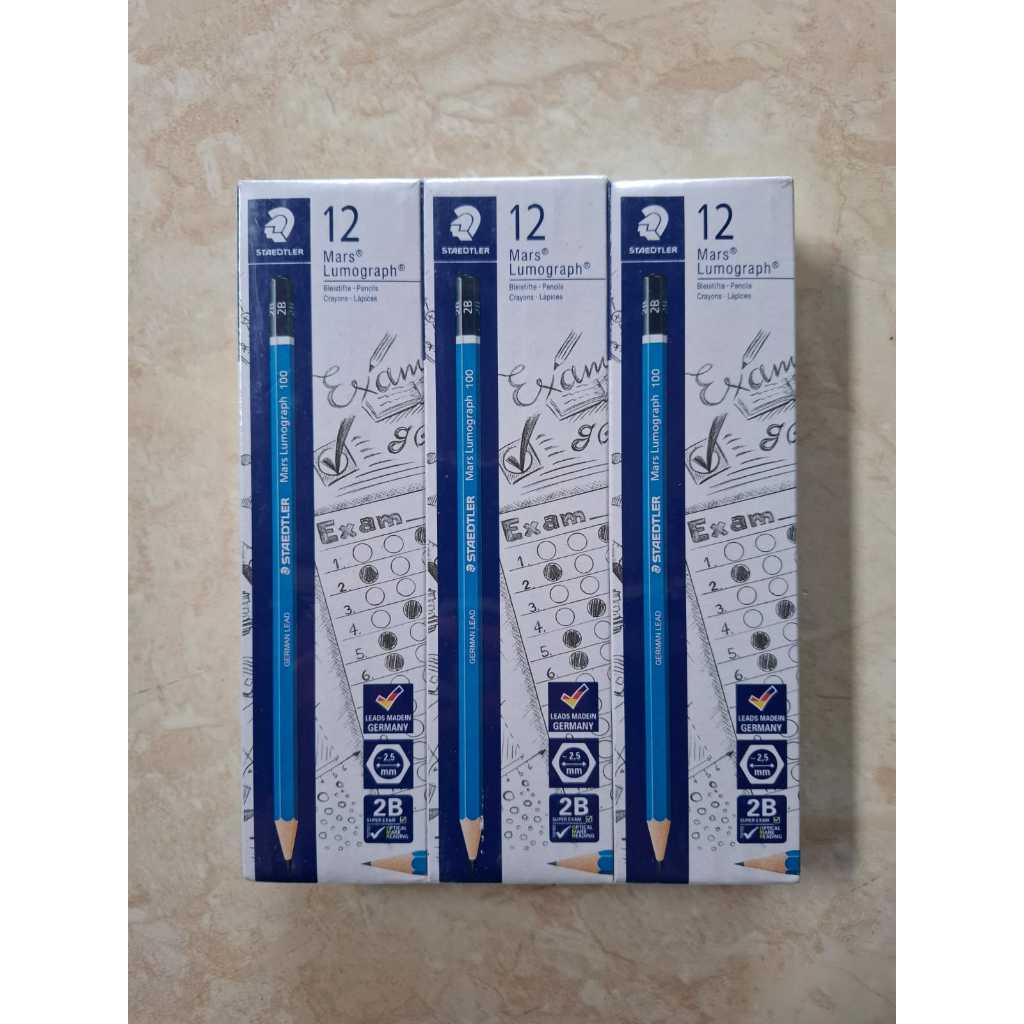 

(PAKET HEMAT) PENSIL 2B STEADLER PER 6 PACK /MARS LUMOGRAPH 100/PENSIL UJIAN KOMPUTER