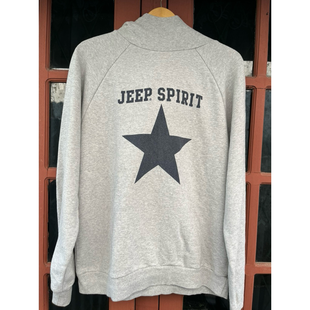 hoodie pria jeep spirit abu-abu uk L