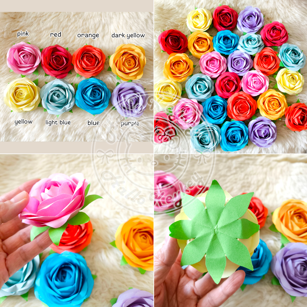 

hand made buatan tangan origami bunga mawar paper rose kertas