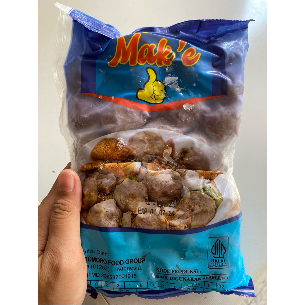 

Bakso Mak'e Biru Isi 50 Butir - Frozen Food Siap Masak