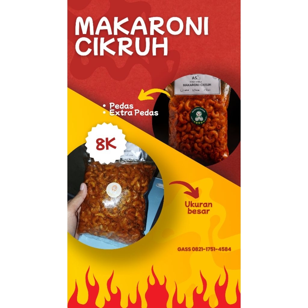 

MAKARONI CIKRUH PEDAS DAN EKSTRA PEDAS