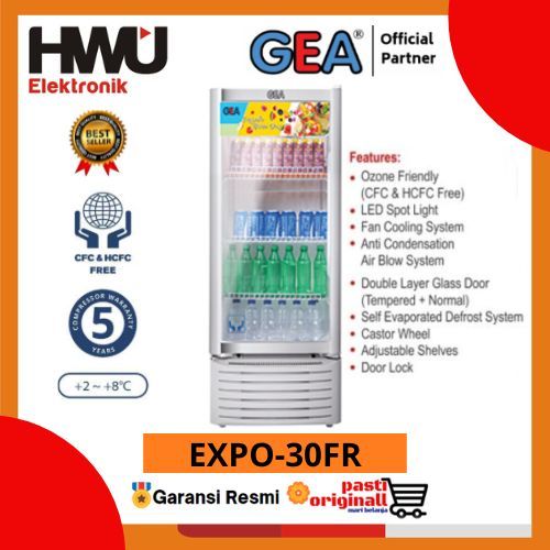 PROMO>>>GEA EXPO30FR Showcase / Lemari Pendingin / Display Cooler 231 Liter EXPO-37FR
