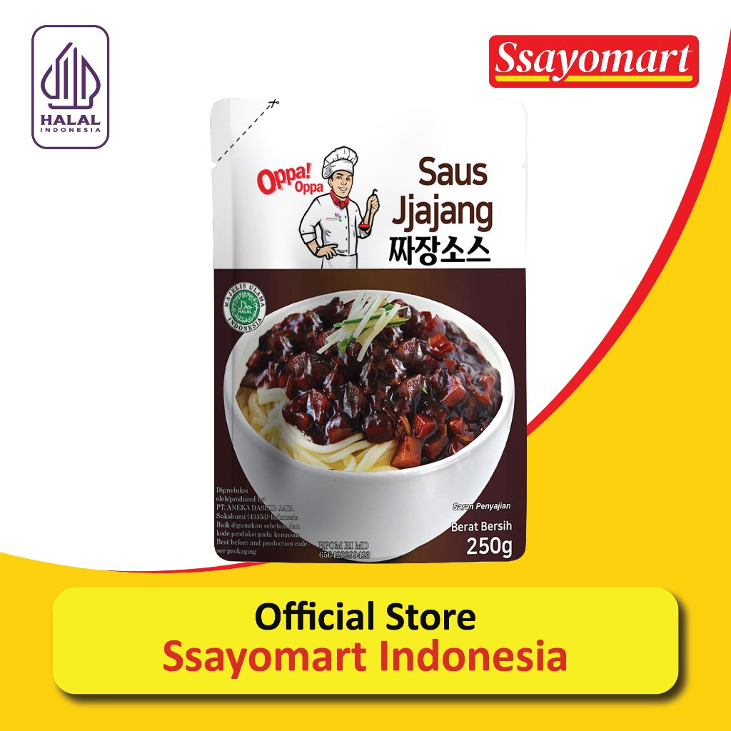 

Saus Jjajang Halal Pasta Kedelai Hitam 250g Saus jajangmyeon Oppa!Oppa