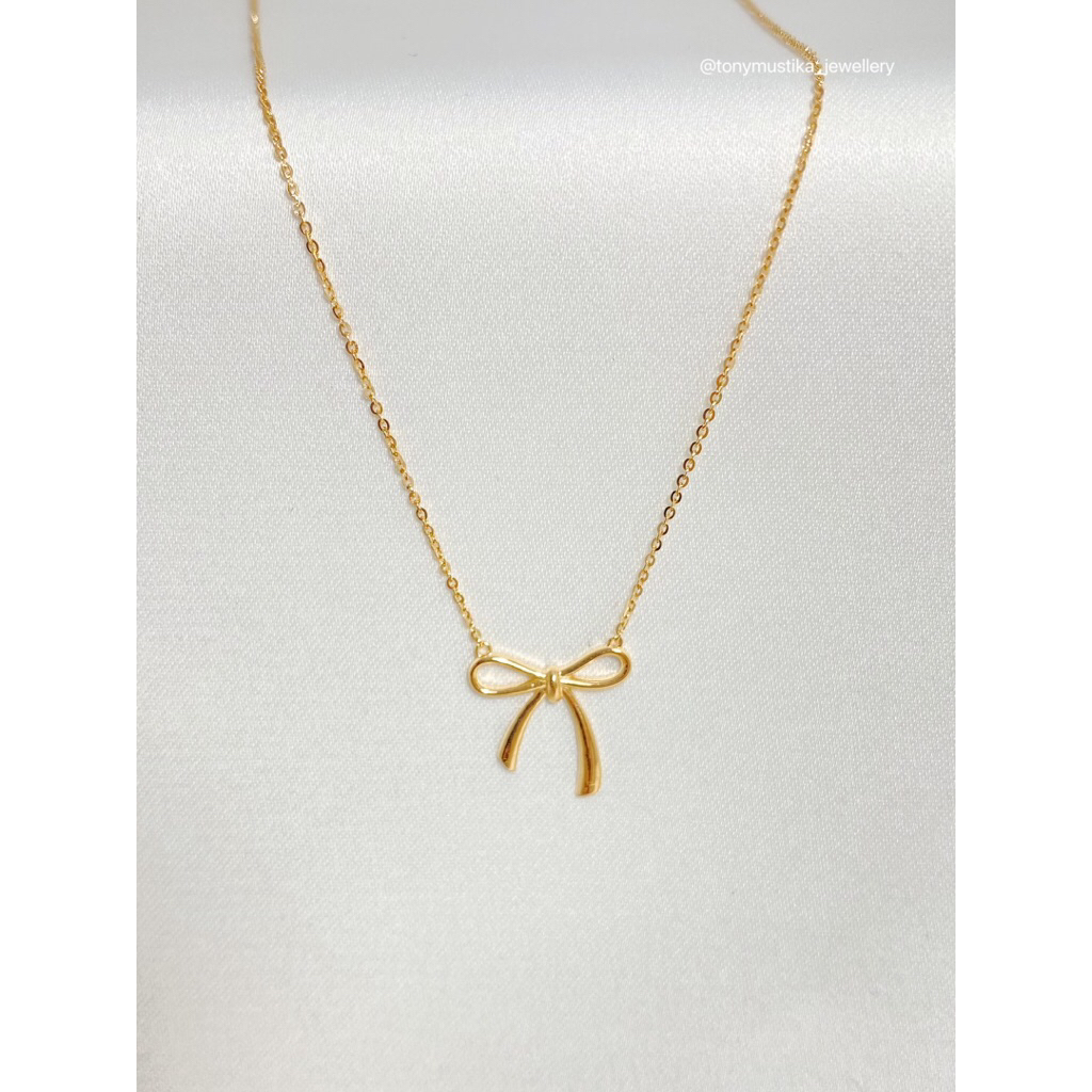 Kalung Emas Serut Model Pita Gold 8K