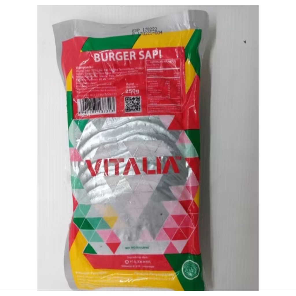 

VITALITA BURGER DAGING SAPI 280GR IS 20 PCS