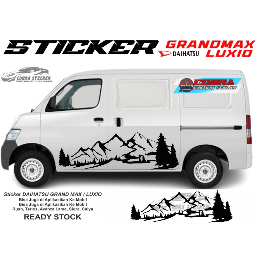 STICKER STIKER GRANDMAX LUXIO STICKER BODY SAMPING MOTIF OFF ROAD MOUNTAIN GRANDMAX LUXIO