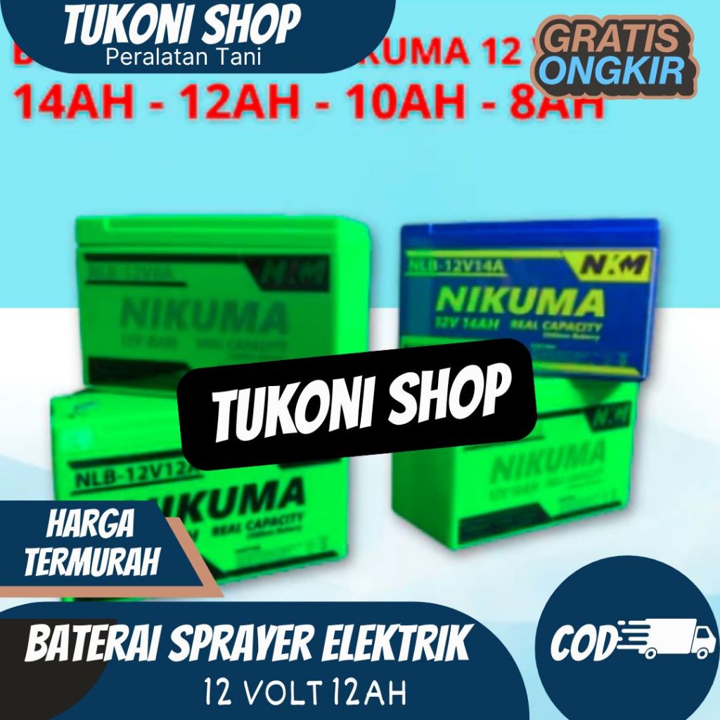 Baterai Lithium Real Capacity 12V 14AH - 12AH - 10AH - 8AH - Aki NIKUMA Ringan Kapasitas Asli Bisa U