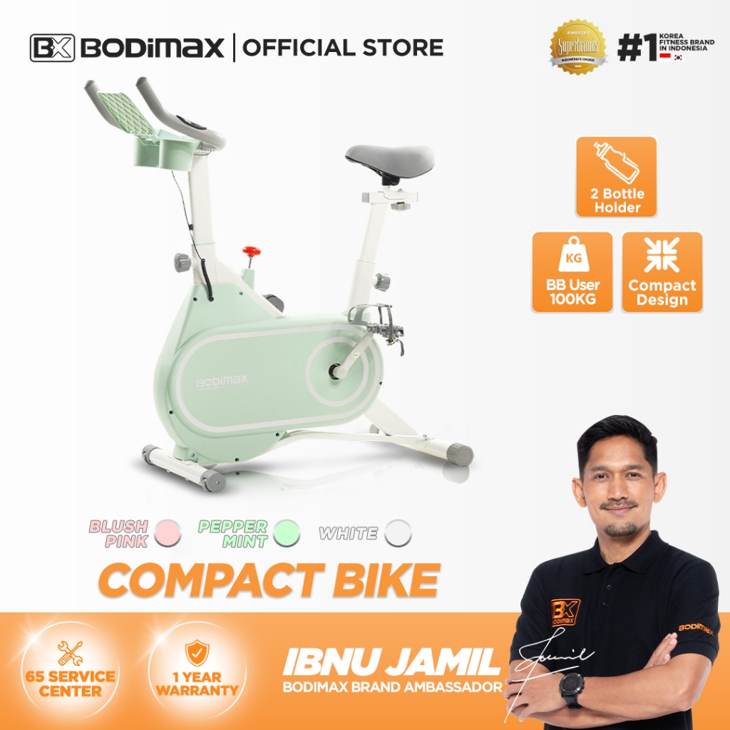 BODIMAX COMPACT BIKE PASTEL / SEPEDA STATIS / SPINNING BIKE / ALAT GYM / FITNESS