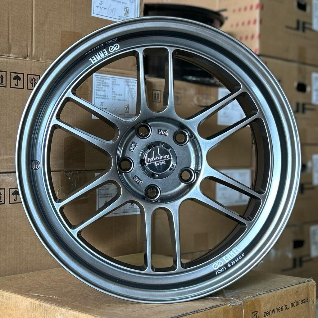Velg Kana RS Enkei Ring 17 Lebar 8 Pcd 5x114.3 Et 38 Warna Hyper Black | Velg R17 | Velg Mobil | Vel