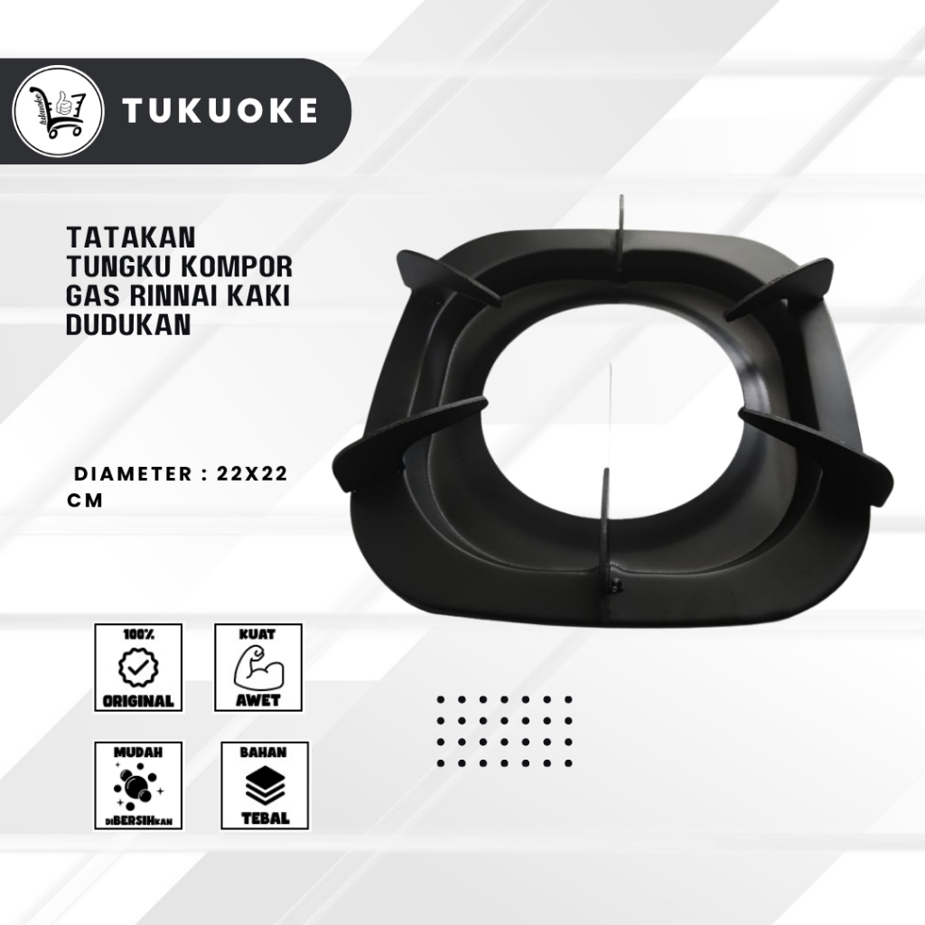 TATAKAN TUNGKU KOMPOR GAS RINNAI KAKI DUDUKAN KOMPOR BESI 6 KAKI ALAS KOMPOR GAS