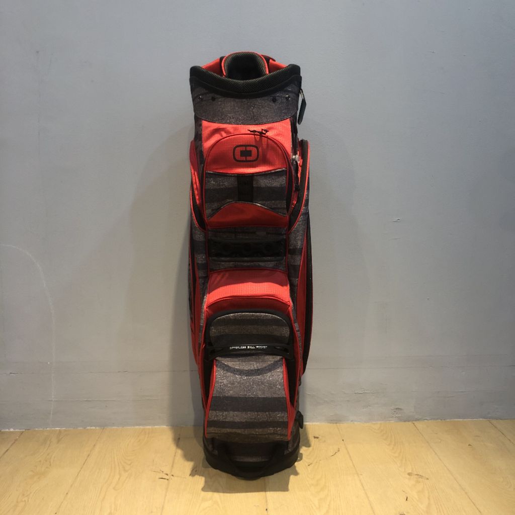 Ogio Engineered Golf CART BAG Red Grey 15 Way 6 Pocket / Tas Golf Premium & Aksesori Profesional