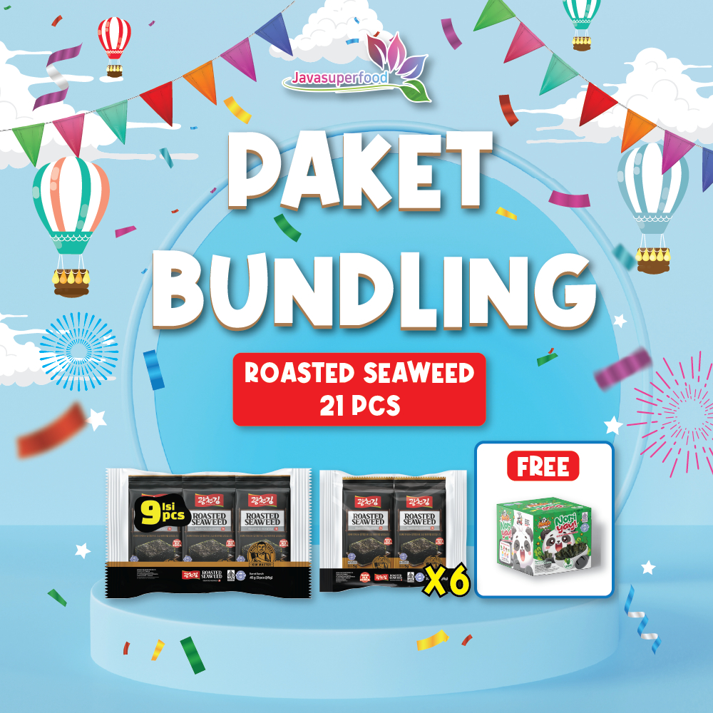 

(PAKET BUNDLING) HALAL ROASTED SEAWEED KWANGCHEON 21 PCS FREE 1 BOX NORI YAY