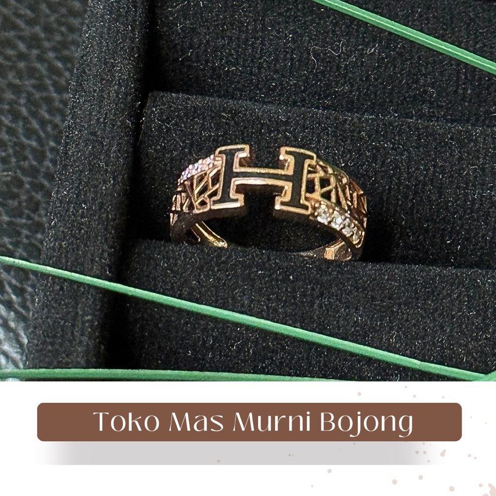 cincin emas model tulisanh 6K toko mas murni