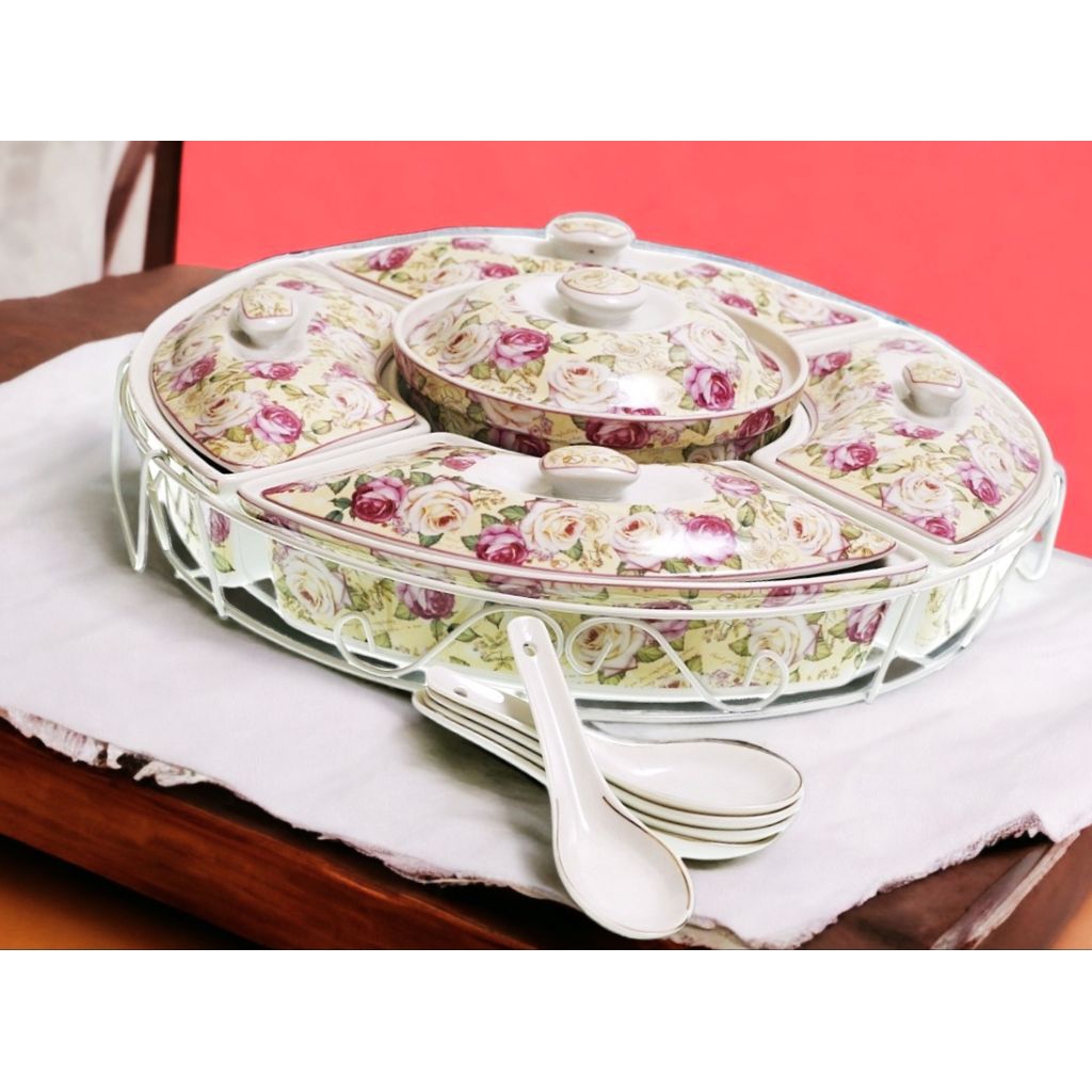 Prasmanan VICENZA Ha14, Prasmanan Mawar Wadah Saji Penganan fungsional sebagai tempat lauk, sayur, b