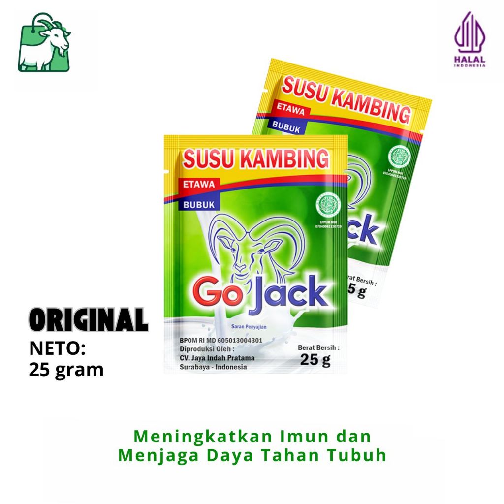 

GOJACK - Susu Kambing Etawa Asli Original 100% Susu Sendi dan Tulang Rasa Original [ 25 gram ]