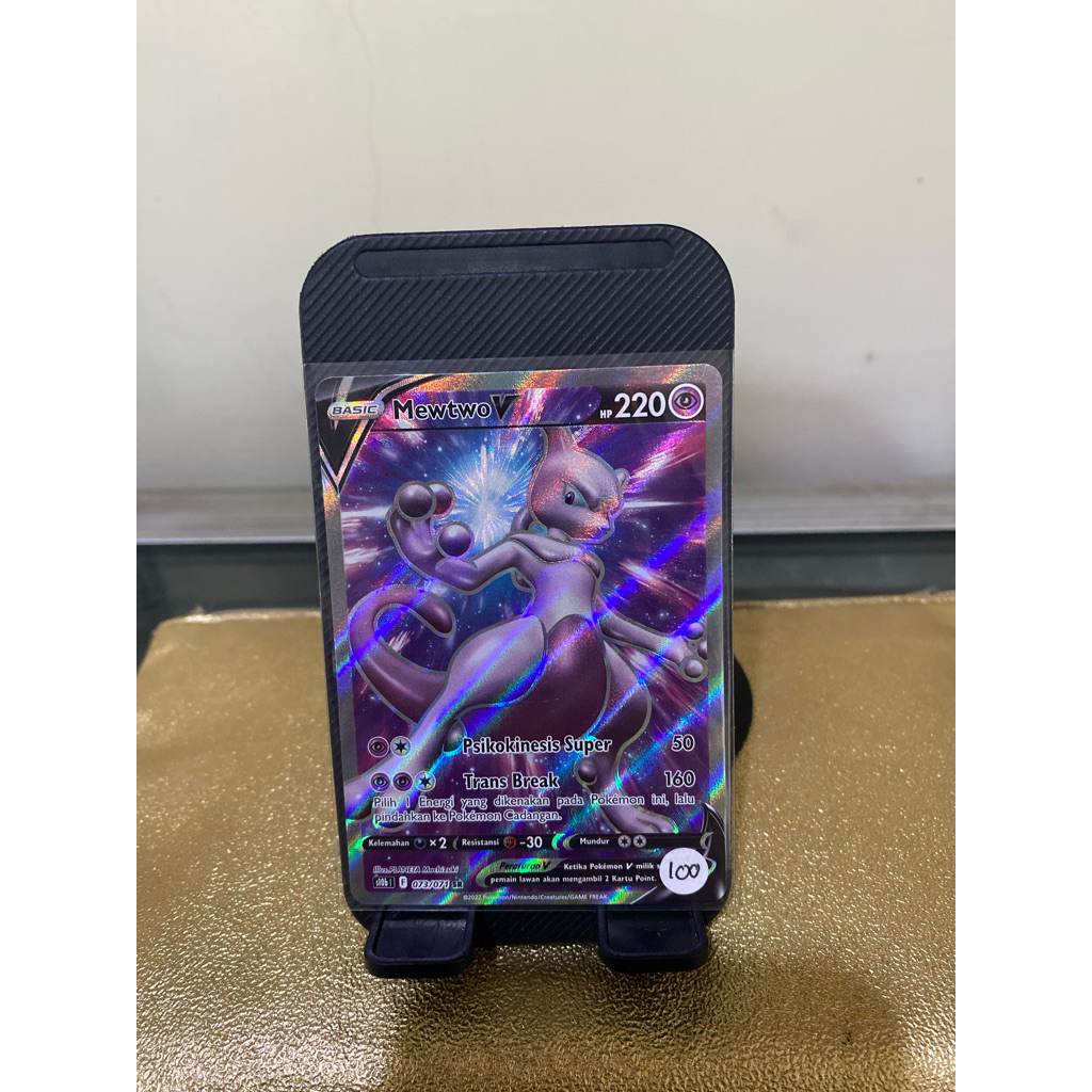 Kartu Pokemon Mewtwo V 073/071 SR Indonesia