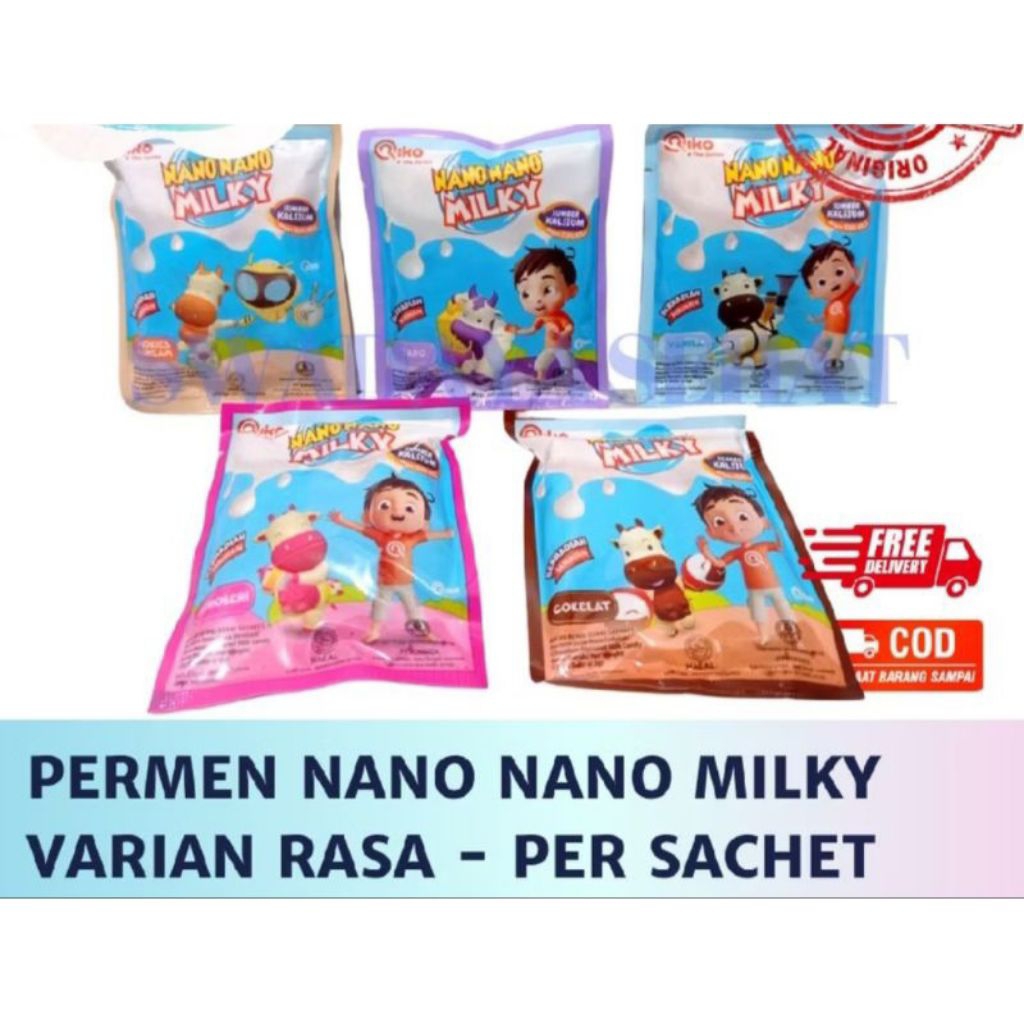 

Permen Nano-Nano Milky Saset Isi 6 Butir