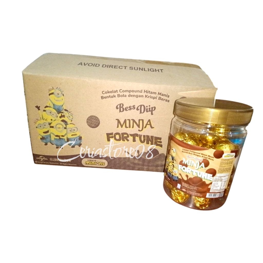 

Bess Diip Cokelat Compound Minja Fortune Minion 1 Toples 40 Pcs @7 gr