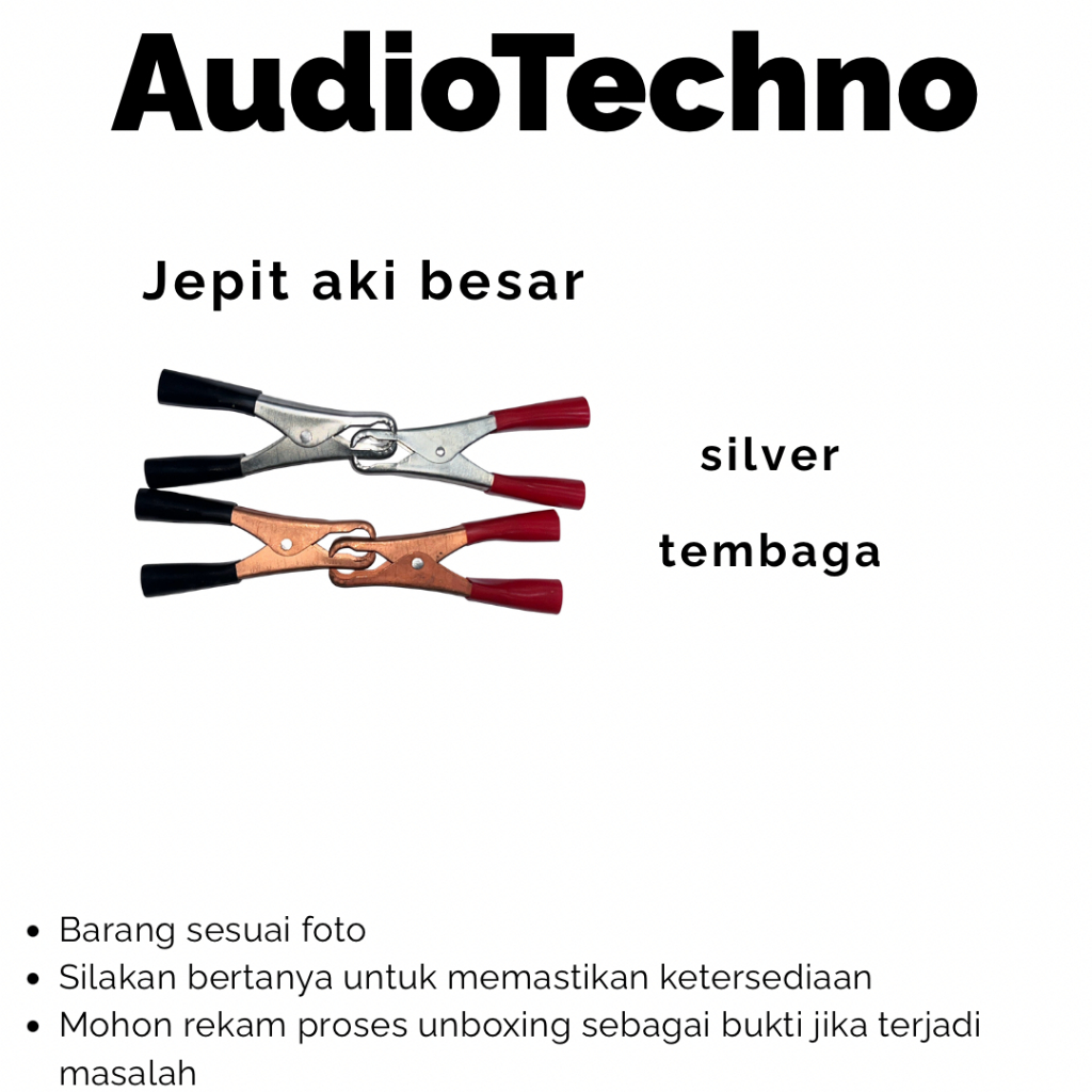 Jepit Aki Besar Tembaga/Silver Bahan Tebal dan Kuat 1 Set